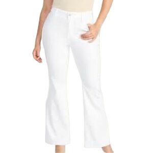 Old Navy Women’s High Rise Wow Flare White Jeans Plus Size 16 Denim Stretch